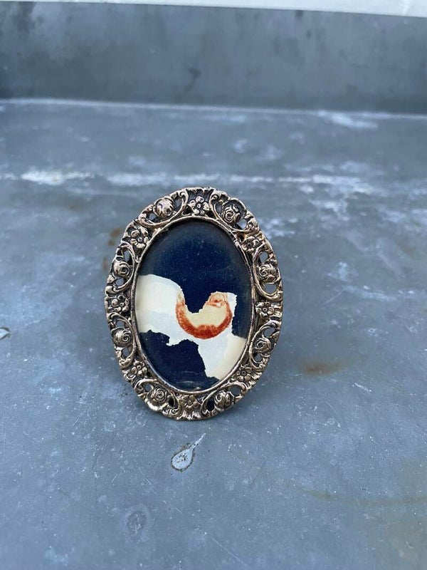 Klein fotolijstje, ovaal