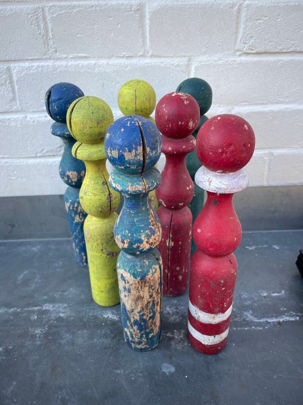 Set oude Franse kegels