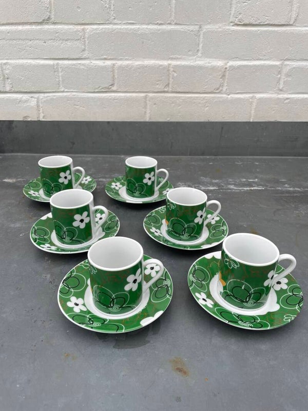 Set van 2 espresso kop en schotels