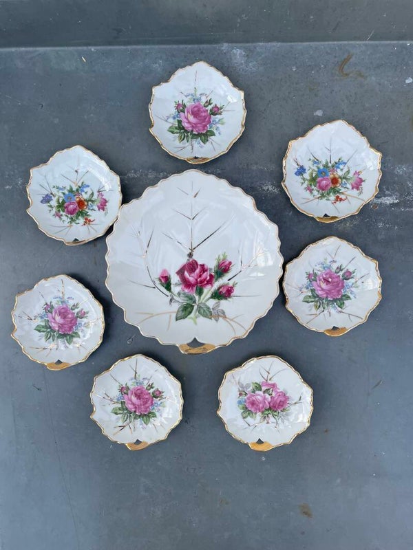 Petit fours set/8, bladvormig