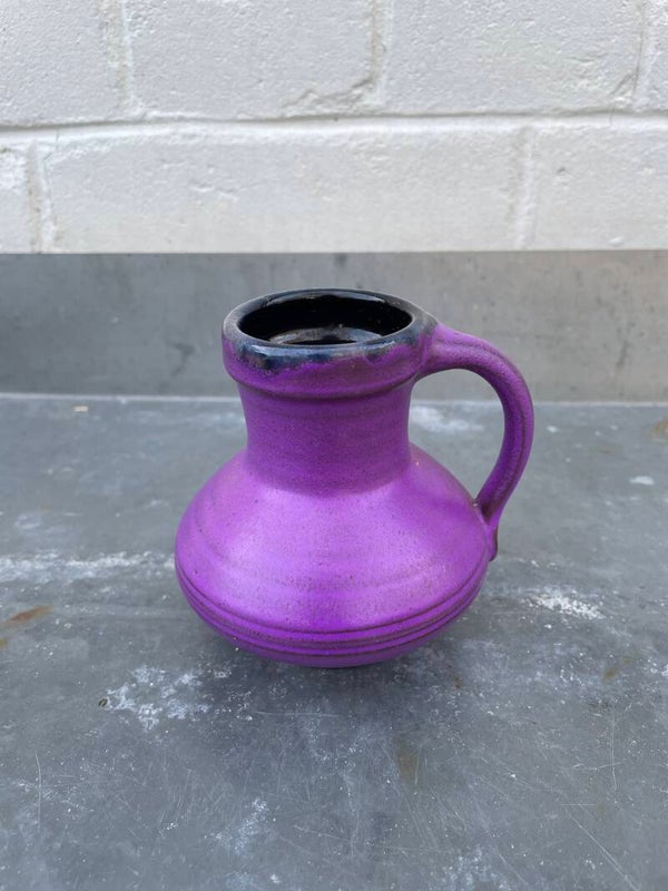 Handgemaakt oorvaasje, paars en blauw