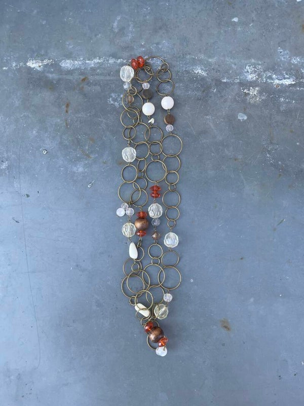 Ketting messing cirkels en kralen