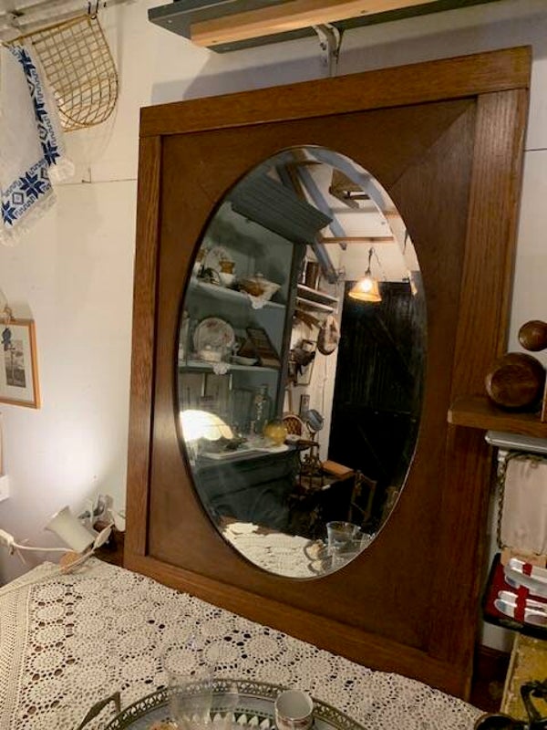 Antieke facet geslepen spiegel