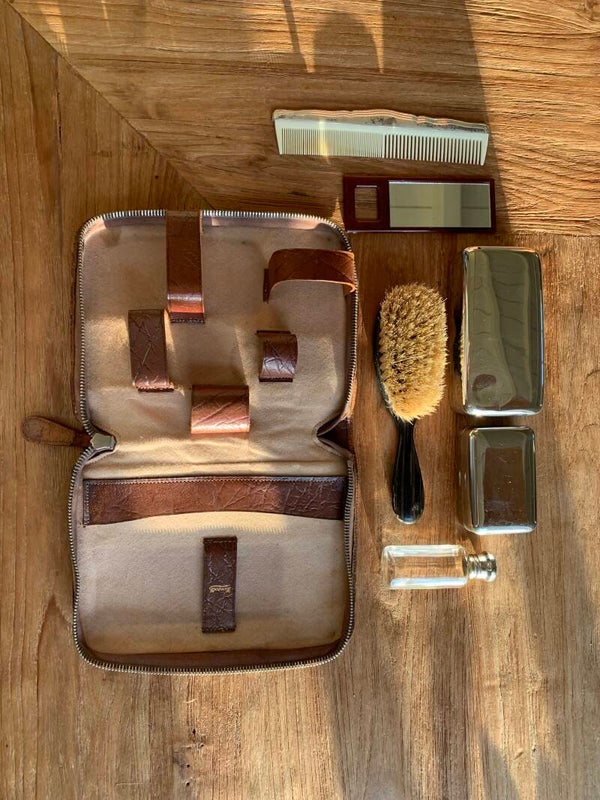 Leren Reisetui, Zumpolle, compleet met attributen