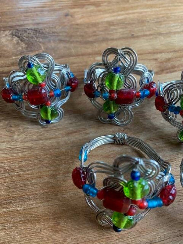 Set van 6 servetringen