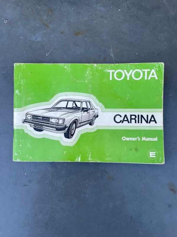 Owners Manual Toyota Carina