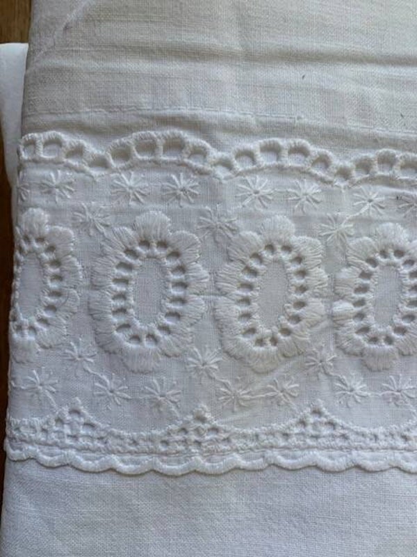 Laken, 1 persoons  met kant