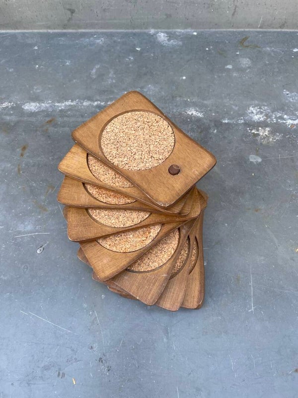 Houten onderzetter houder