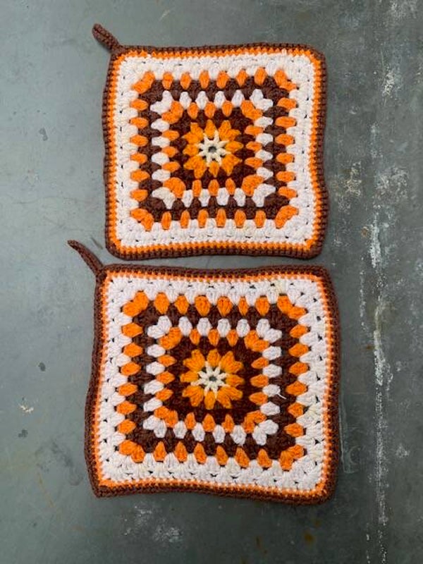 Set van twee pannenlappen