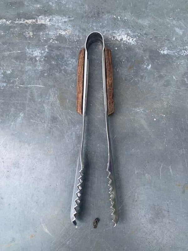 Suiker of Bonbon tang met teakhout