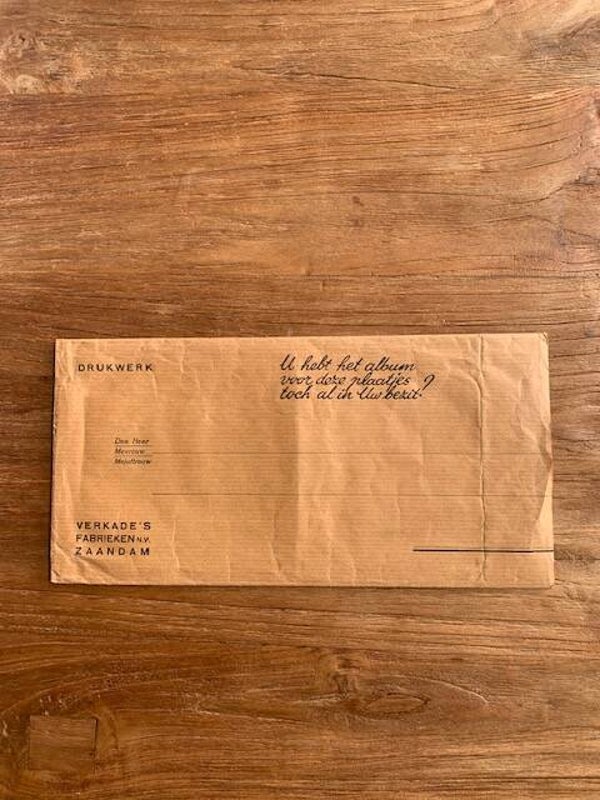 Verkade plaatjes envelop