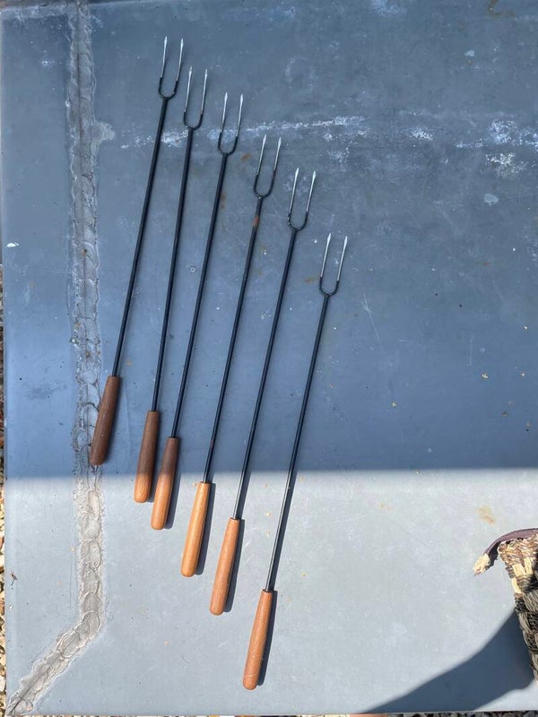 Set van 6 Zweedse BBQ-vorken