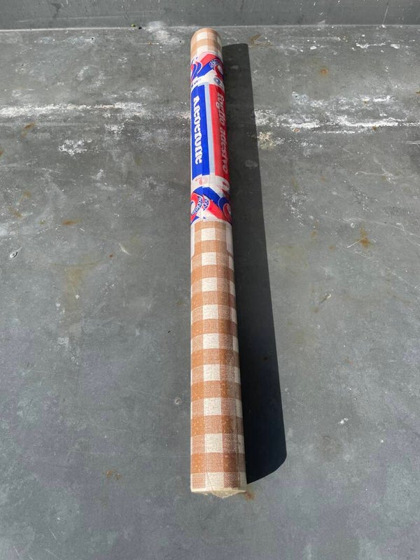 Rol plak plastic, bruin geruit