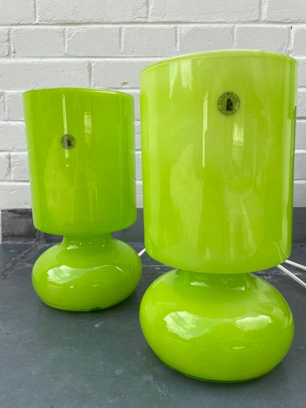 Ikea Lykta glazen mushroomlamp, groen
