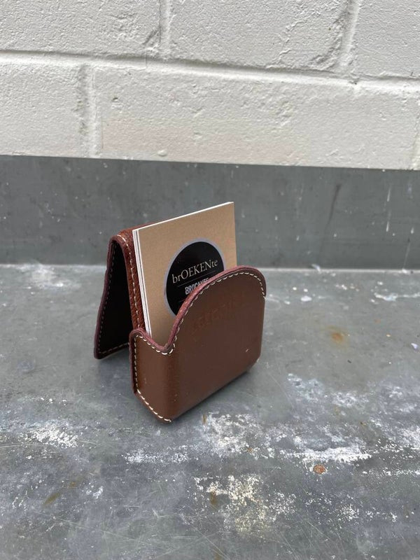 Leren (visite) kaart houder