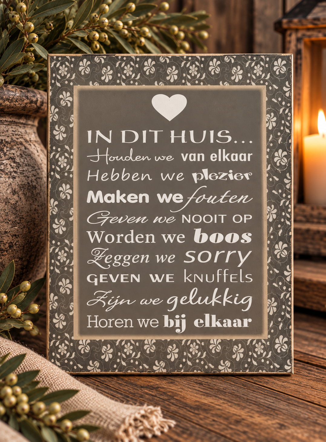 🤎 Tekstbordje – In dit huis…