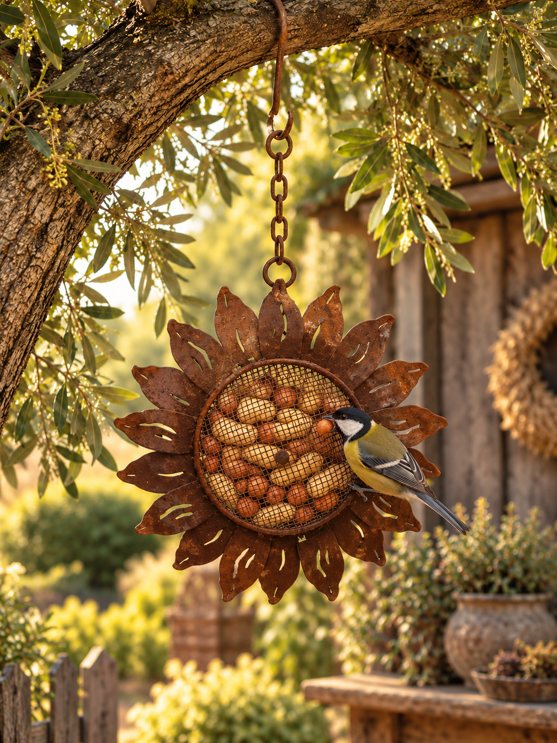 Roestkleurige zonnebloem – Vogelvoederhanger