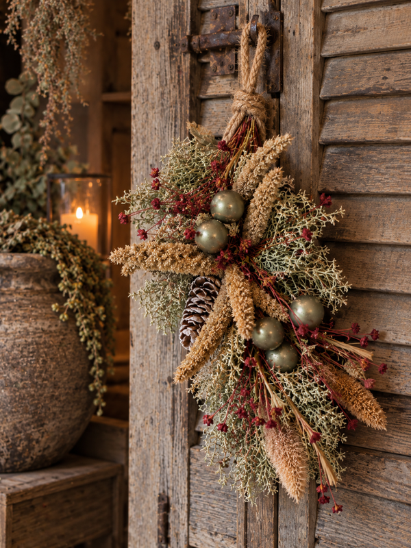 Landelijke Decoratieve Toef met Dennenappels