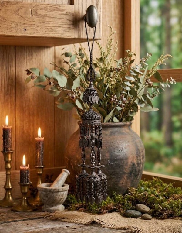 Authentiek Gevlochten Metalen Kwast-Ornament
