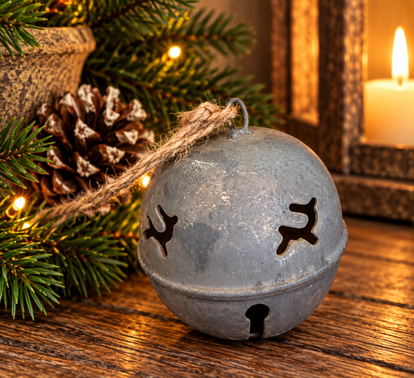 Landelijke metalen kerstbel – verschillende motieven