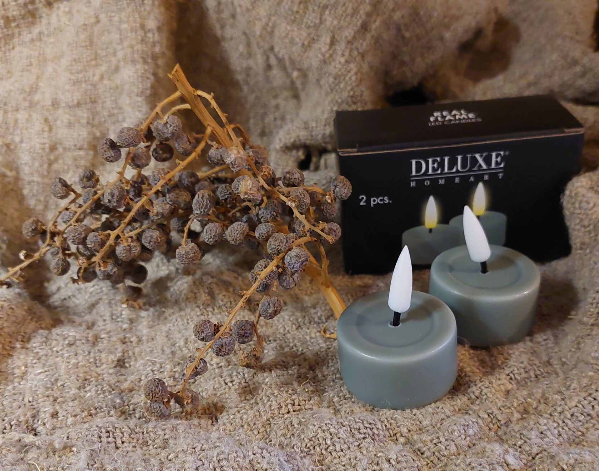 deluxe homeart theelichtjes zacht groen