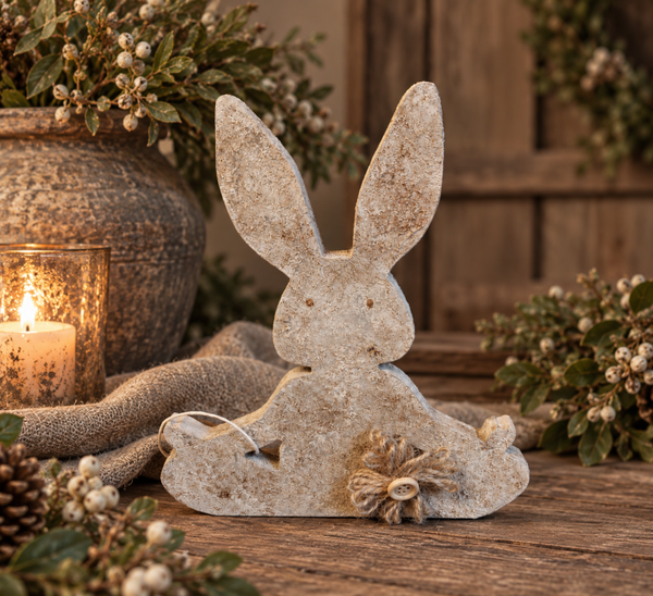 🐰 Landelijk decoratiekonijn met reliëf