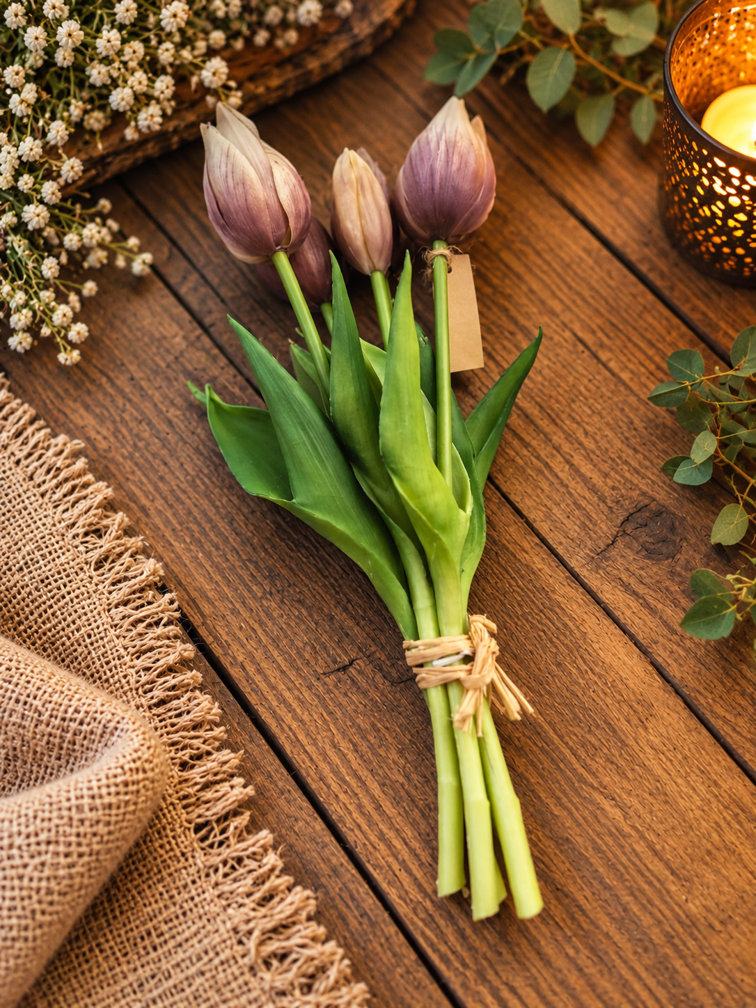 Kunsttulpen Purper-Grijs