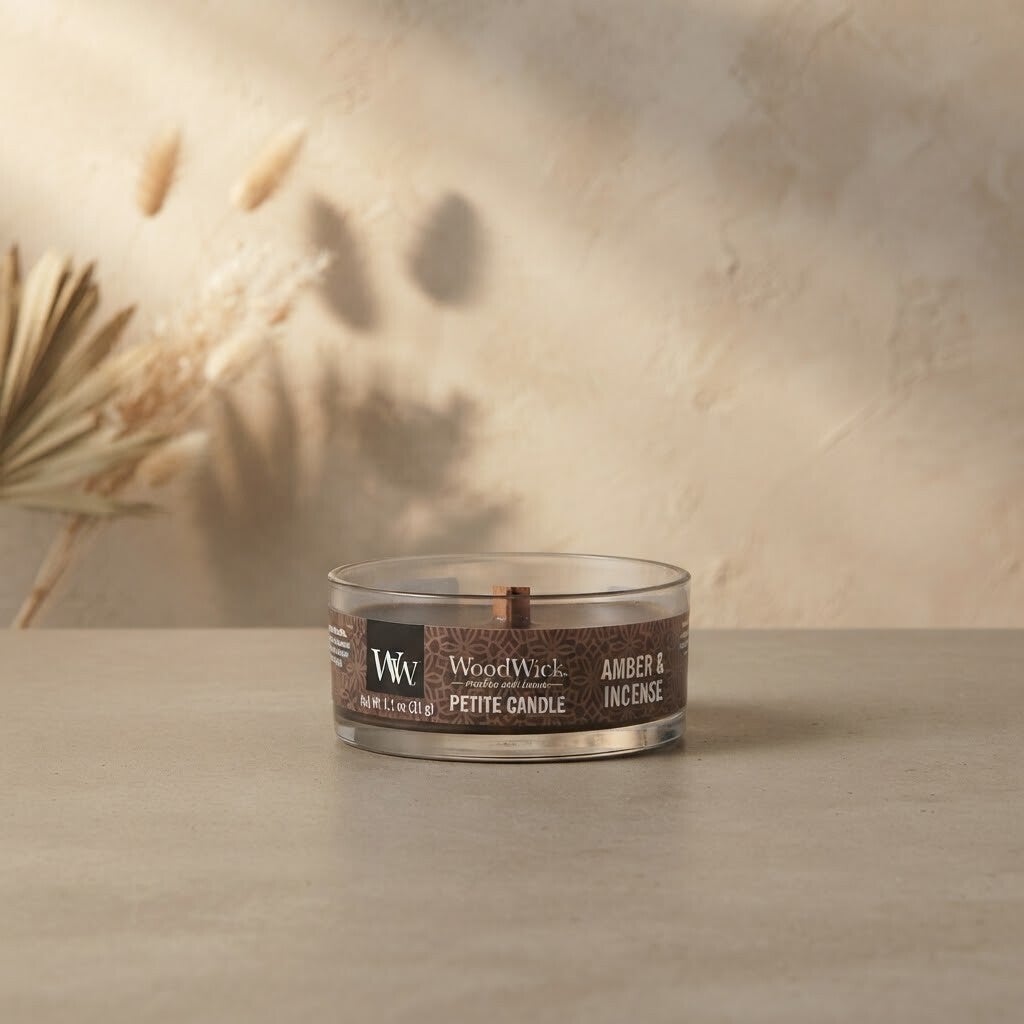 Woodwick Petite Candle Amber & Incense 31 gram