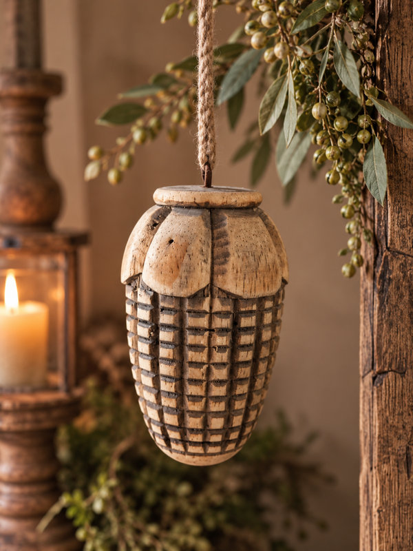 Landelijke houten hanger 🤎