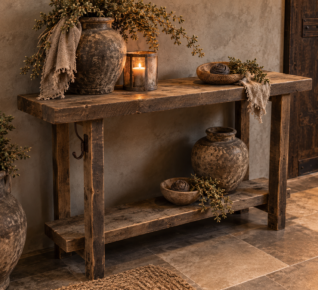Robuuste Houten Sidetable
