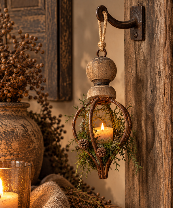 Landelijke hanger met houten details