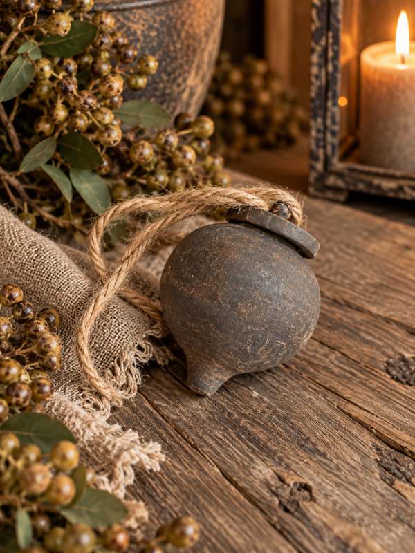 Stoer houten ornament – glad of geribbeld