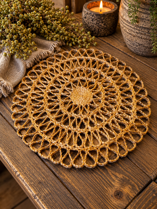 Ronde jute placemat