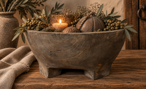 Sobere Houten Schaal op Pootjes