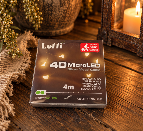 Lotti Micro LED-lichtsnoer – 40 lampjes – Warm Wit