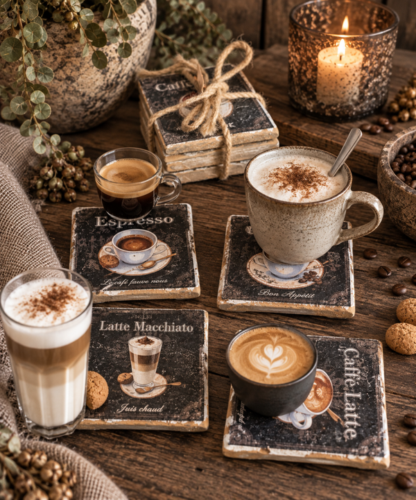 Houten onderzetters – Coffee ☕🤎