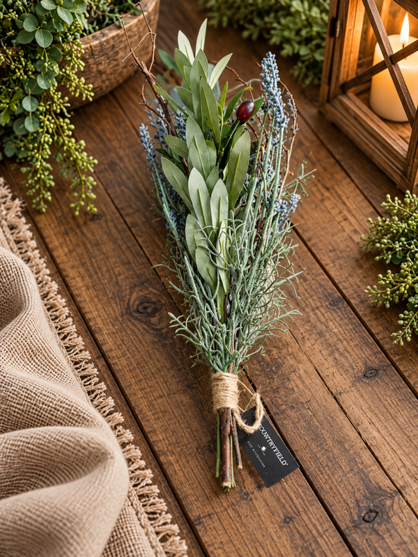 Decoratieve Bundel met Olijven en Lavendel