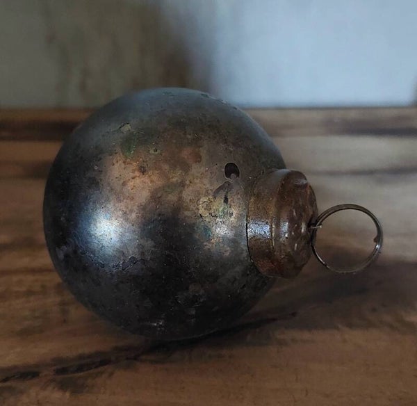 verweerde glazen kerstbal 8 cm