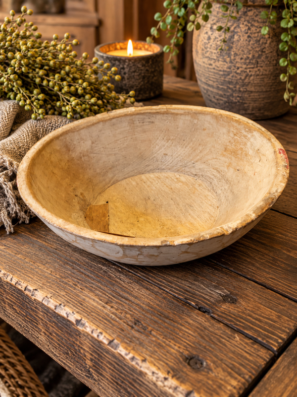 Authentieke houten schaal