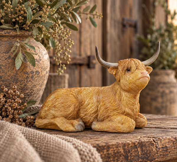 🐂 Liggende Schotse hooglander – polyester