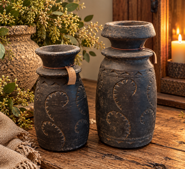 🖤 Landelijke decoratieve potten