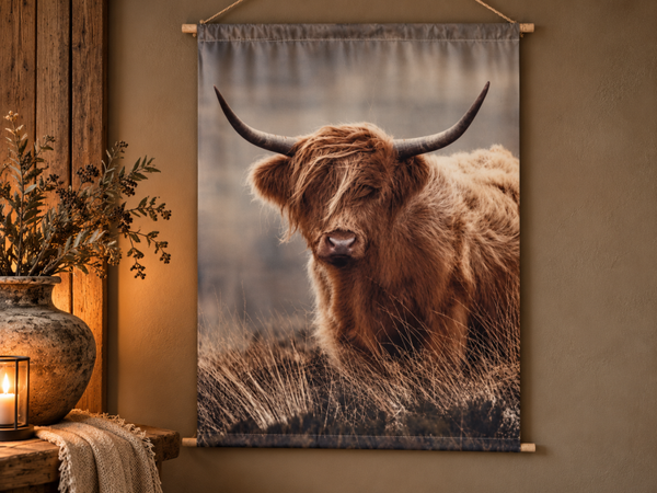 Stoer Landelijk Wanddoek – Schotse Hooglander