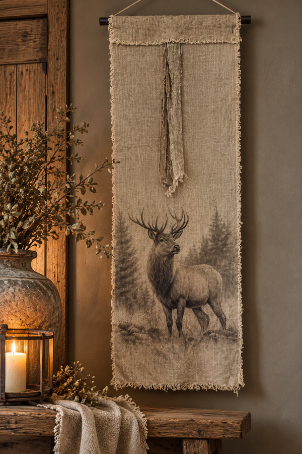 Stoer Landelijk Wanddoek – Hert