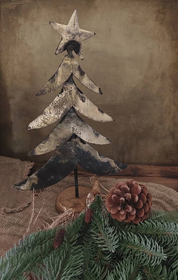 Unieke, Rustieke Metalen Kerstboom