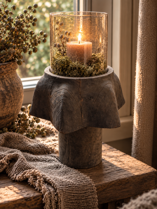 Stoere Landelijke Houten Decoratiestaander – TrapaLiving 🤎