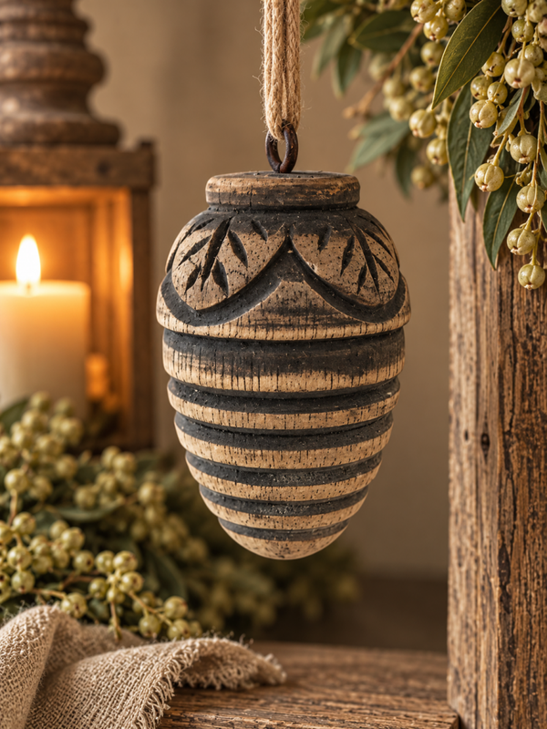 Stoere landelijke houten hanger 🤎