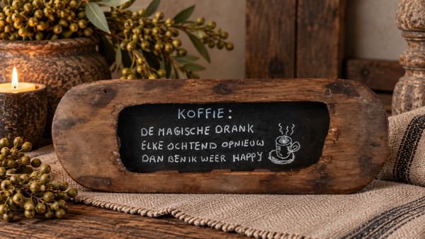 Landelijk houten tekstbord