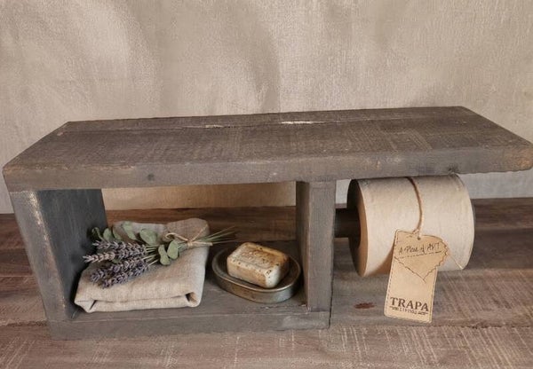 Sfeervolle Houten Wc-rolhouder