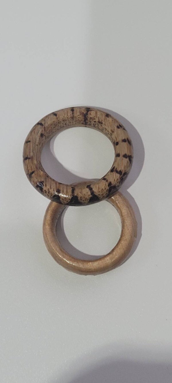 wood customised rings