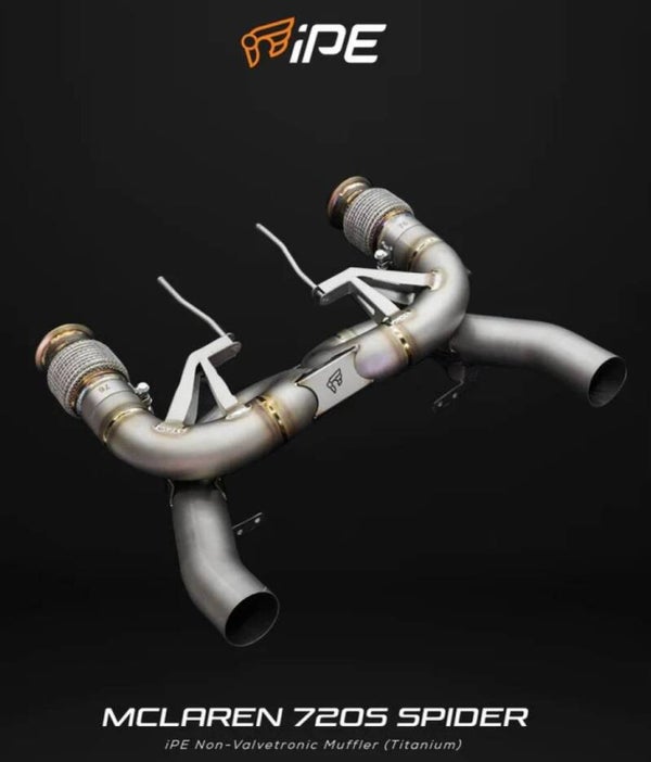 IPE INNOTECH PERFORMANCE EXHAUST TITANIUM CATBACK ZONDER KLEPBEDIENING MCLAREN 720S 2017+